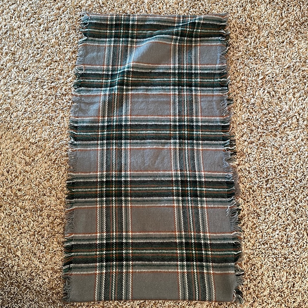Plaid acrylic infinity scarf